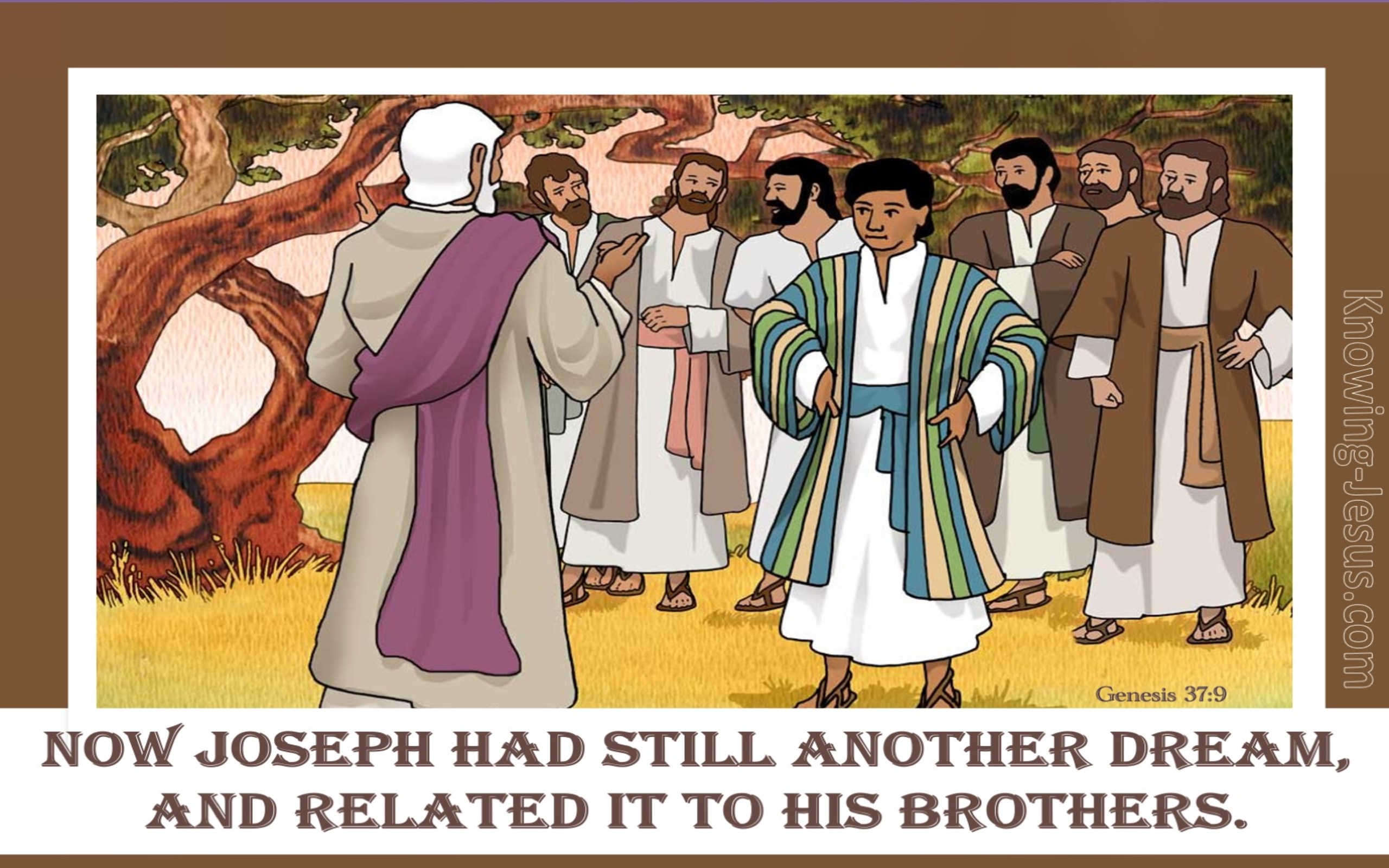 Genesis 37:9 Joseph Had Another Dream (brown)